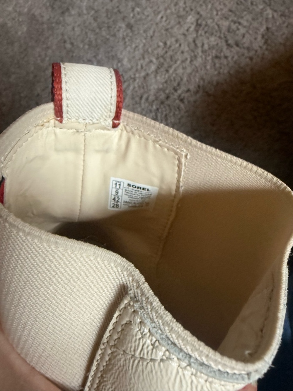 Sorel Size 11 Brex Chelsea Waterproof Leather Boot Natural Sea Salt Gum Sole - Picture 11 of 14